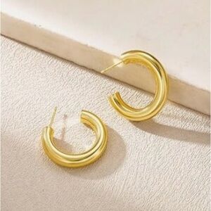 Chunky Gold Hoop Earrings